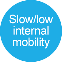  Slow / low internal mobility 